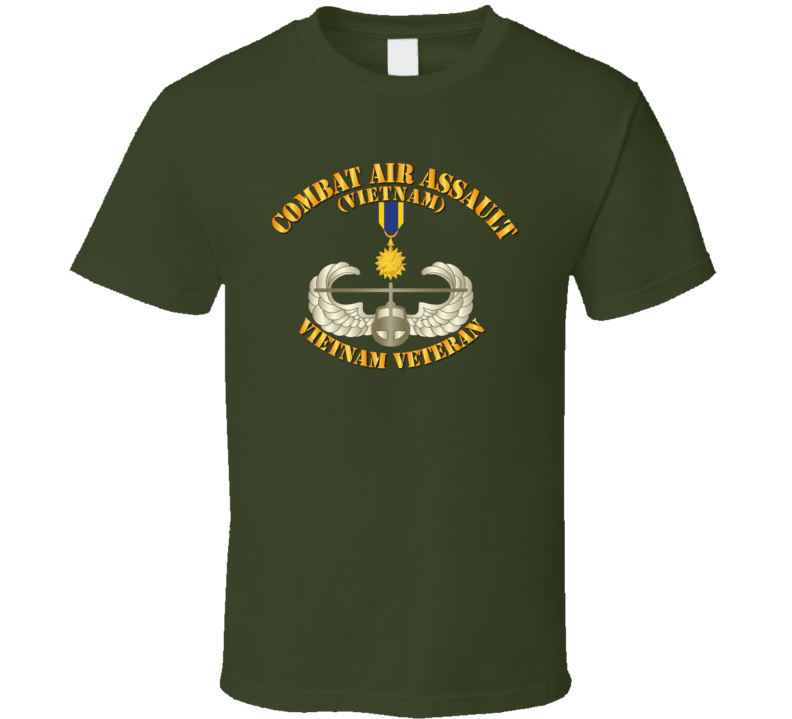 Army - Combat Air Assault - Vietnam W Air Medal T Shirt