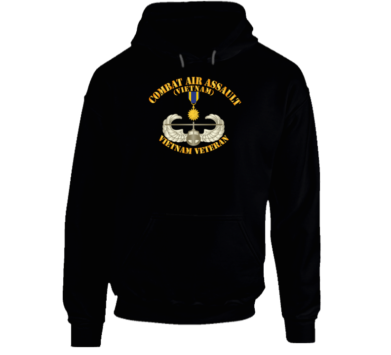 Army - Combat Air Assault - Vietnam W Air Medal Hoodie