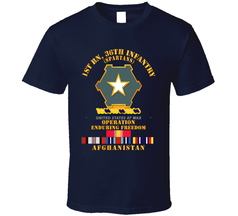 Army - 1st Bn 36th Infantry - Oef - Afghanistan W Svc T Shirt
