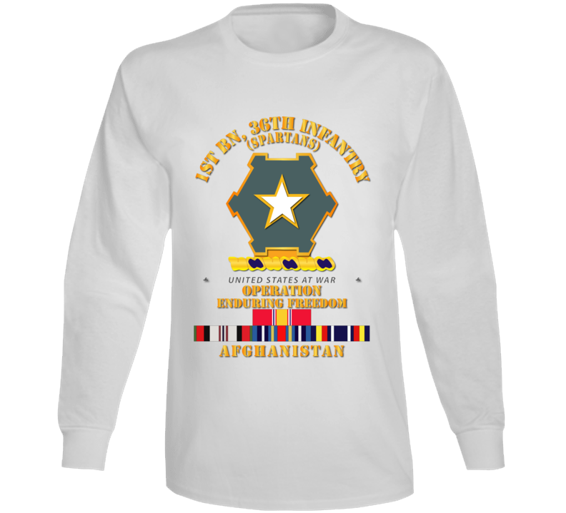 Army - 1st Bn 36th Infantry - Oef - Afghanistan W Svc Long Sleeve