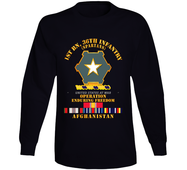 Army - 1st Bn 36th Infantry - Oef - Afghanistan W Svc Long Sleeve