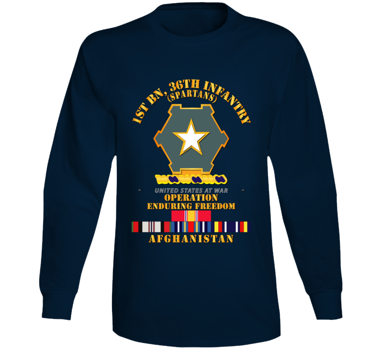 Army - 1st Bn 36th Infantry - Oef - Afghanistan W Svc Long Sleeve