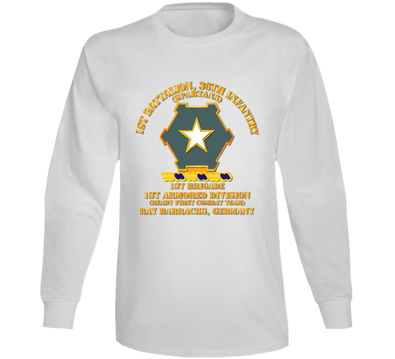 Army - 1st Bn 36th Infantry -  1st Bde - 1st Ar Div - Ray Barracks Ge Long Sleeve