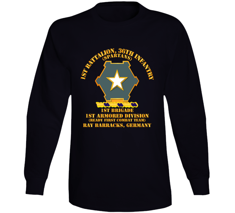 Army - 1st Bn 36th Infantry -  1st Bde - 1st Ar Div - Ray Barracks Ge Long Sleeve