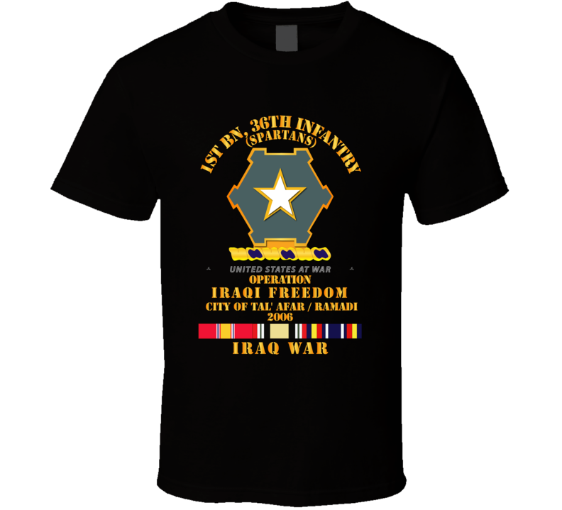 Army - 1st Bn 36th Infantry - Ramadi 2006 - Svc Oif - T-shirt