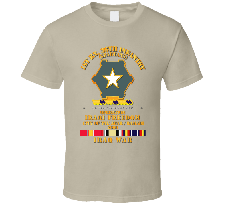 Army - 1st Bn 36th Infantry - Ramadi 2006 - Svc Oif - T-shirt