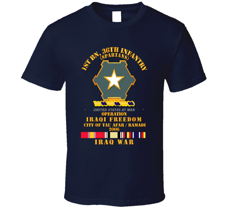Army - 1st Bn 36th Infantry - Ramadi 2006 - Svc Oif - T-shirt