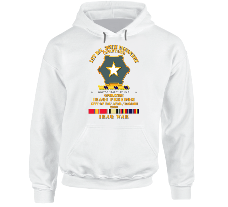 Army - 1st Bn 36th Infantry - Ramadi 2006 - Svc Oif - Hoodie