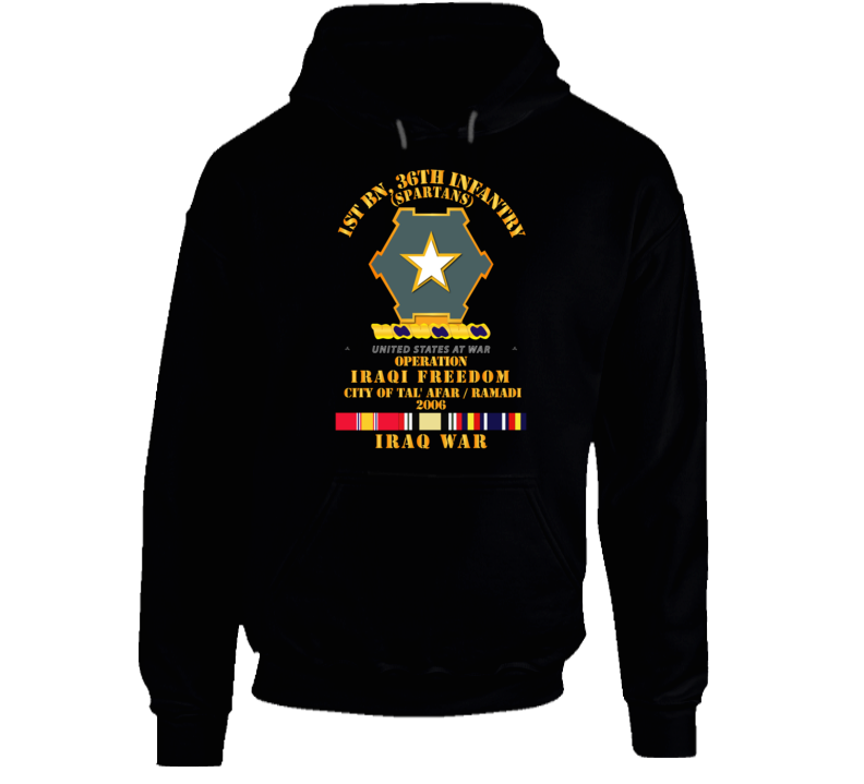 Army - 1st Bn 36th Infantry - Ramadi 2006 - Svc Oif - Hoodie