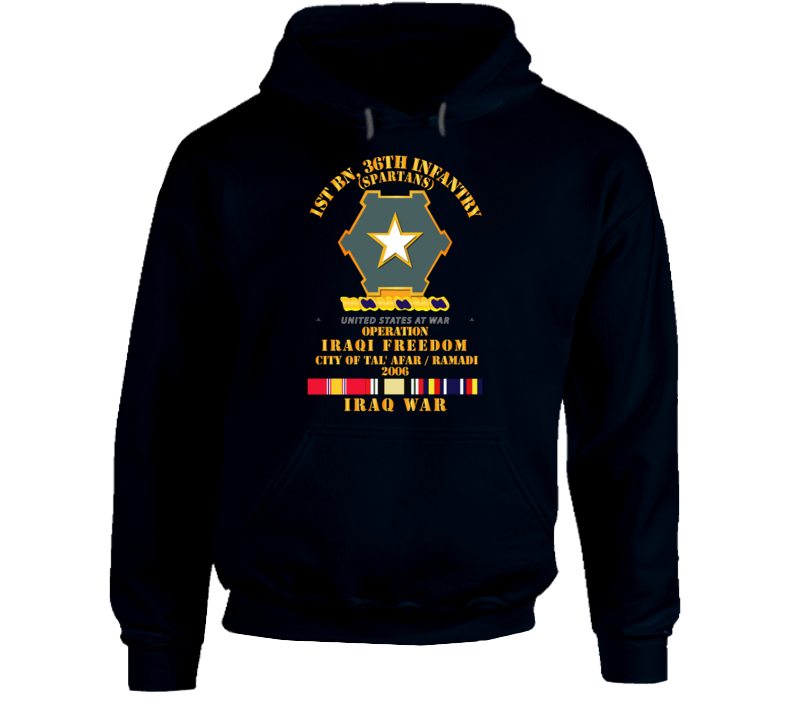 Army - 1st Bn 36th Infantry - Ramadi 2006 - Svc Oif - Hoodie