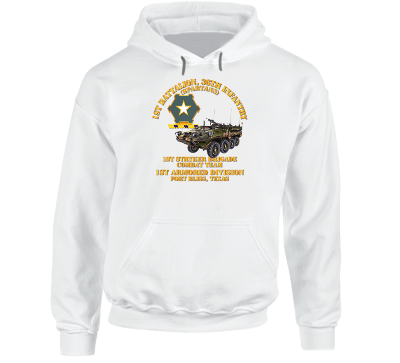 Army - 1st Bn 36th Infantry - 1st Stryker Bde Cbt Tm - 1st Ar Div - Ft Bliss Hoodie
