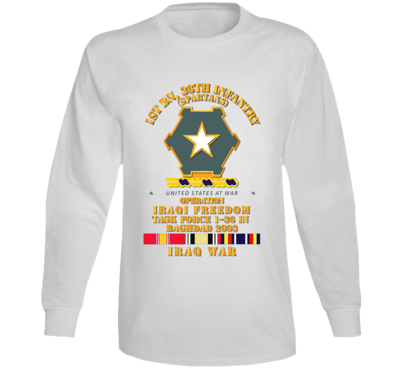 Army - 1st Bn 36th Infantry - Bagdad 2003 - Svc Oif Long Sleeve