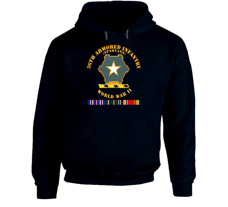 Army - 36th Armored Infantry - Spartans - Wwii W Eu Svc Hoodie