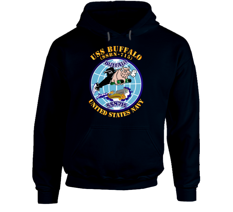 Navy - Uss Buffalo  (ssbn 715) Hoodie