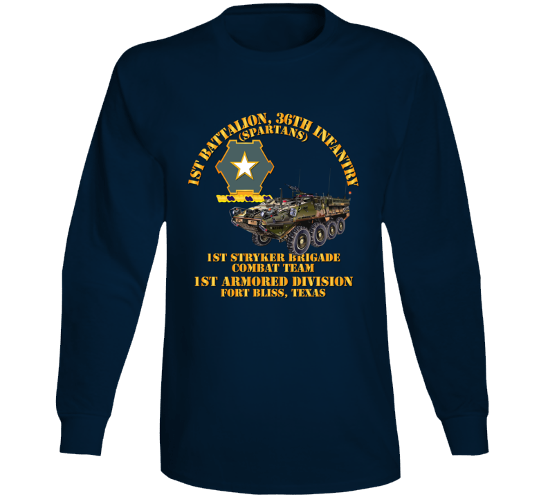 Army - 1st Bn 36th Infantry - 1st Stryker Bde Cbt Tm - 1st Ar Div - Ft Bliss Long Sleeve