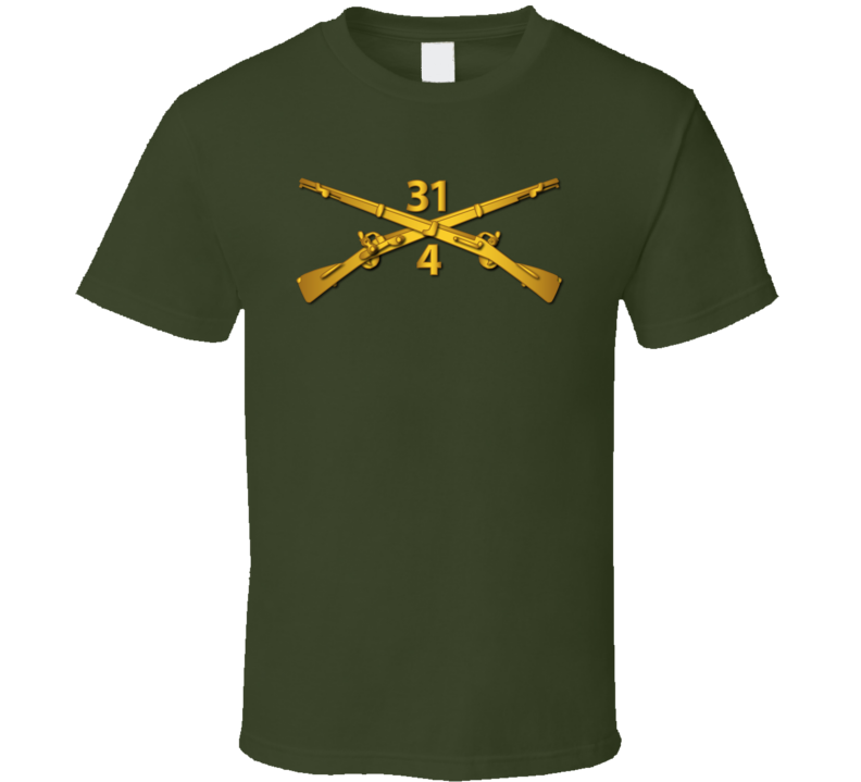 Army - 4th Bn - 31st Infantry Regiment Branch Wo Txt T Shirt