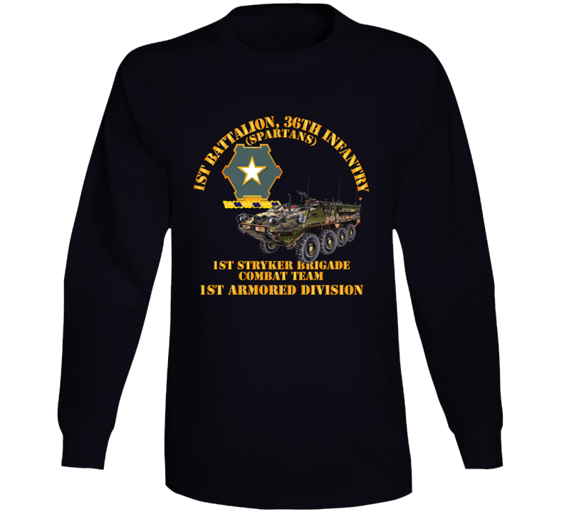 Army - 1st Bn 36th Infantry - 1st Stryker Bde Cbt Tm - 1st AR Div Long Sleeve