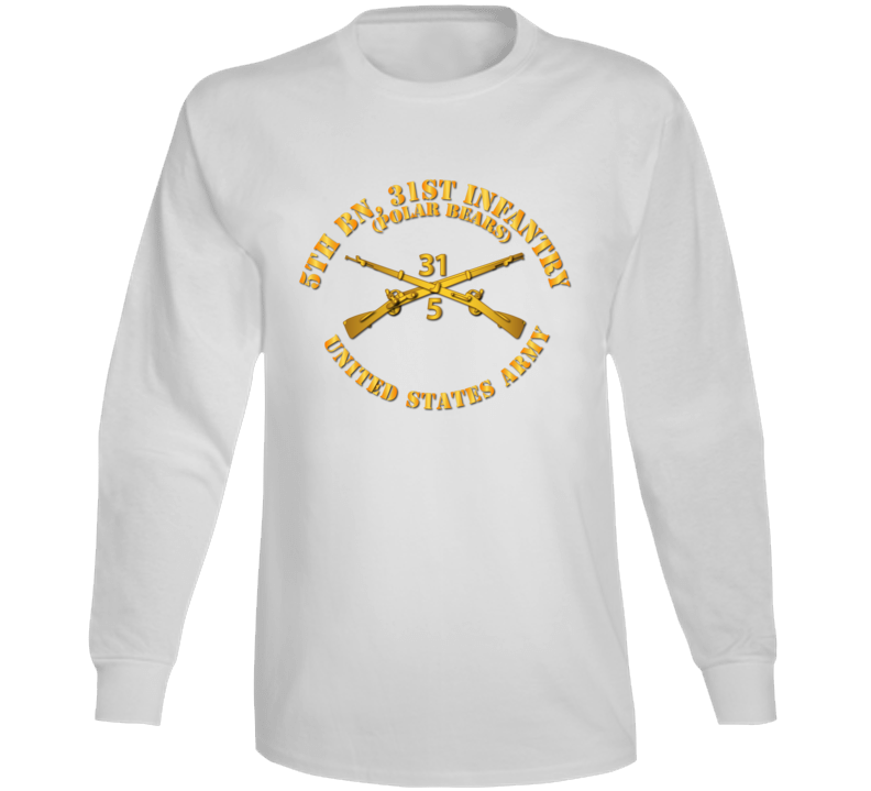 Army - 5th Bn 31st Infantry Regt - Polar Bears - Infantry Br Long Sleeve