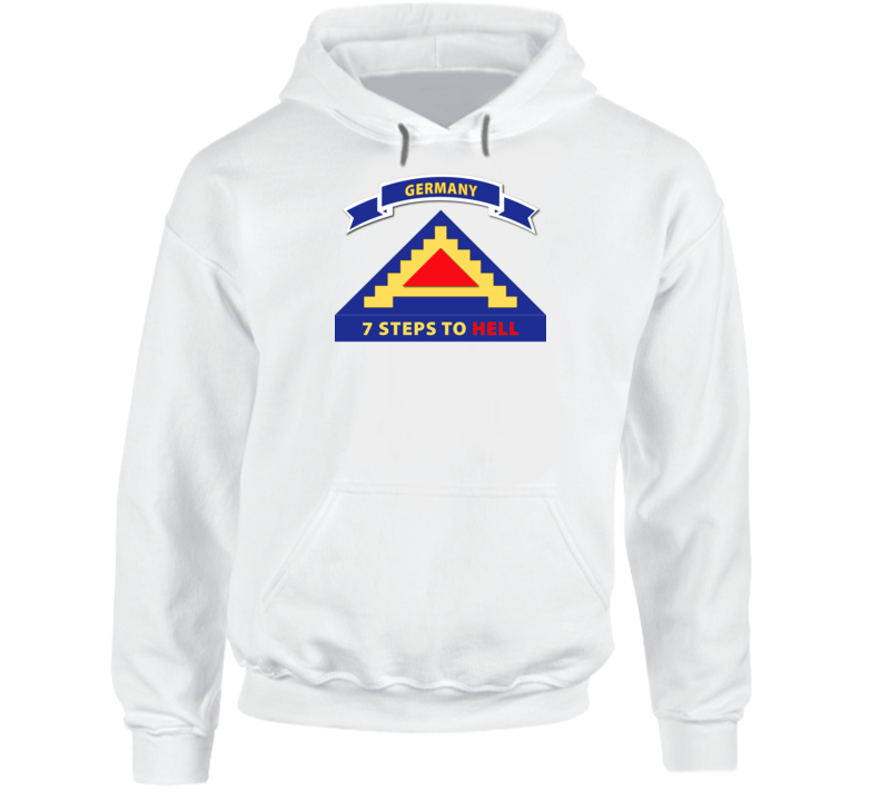 Army - 7th United States Army  W 7 Steps Hell W Scroll Hoodie