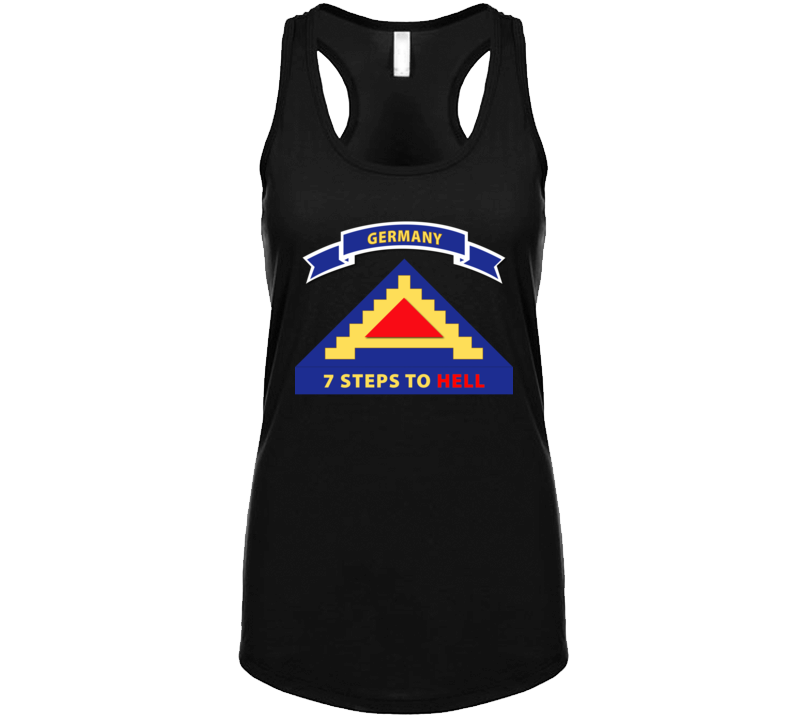 Army - 7th United States Army  W 7 Steps Hell W Scroll T Shirt