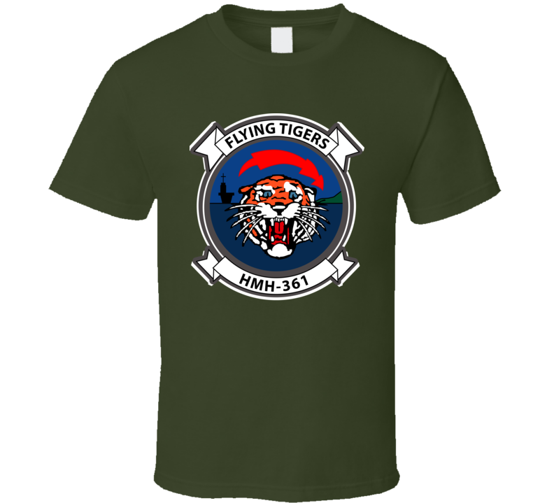 Usmc - Marine Heavy Helicopter Squadron 361 Wo Txt T Shirt