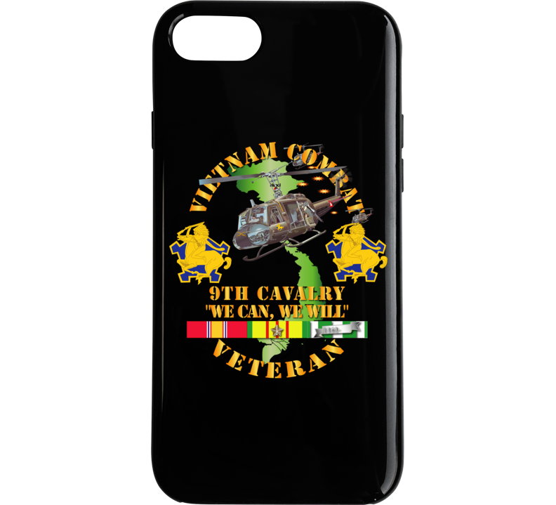 Army - Vietnam Combat Cavalry Veteran W 9th Cav Helicopter Phone Case