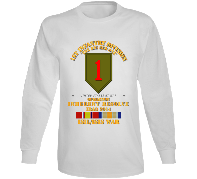 Army - 1st Infantry Division - War W Isis - Svc Oir Long Sleeve