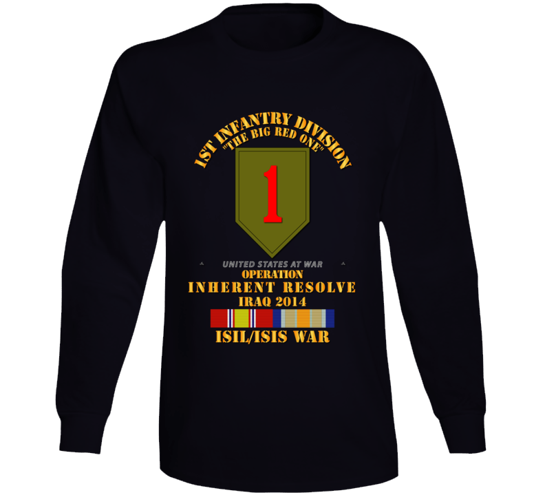 Army - 1st Infantry Division - War W Isis - Svc Oir Long Sleeve