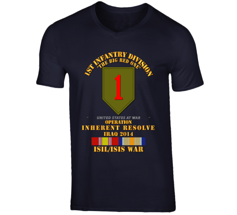 Army - 1st Infantry Division - War W Isis - Svc Oir V-neck