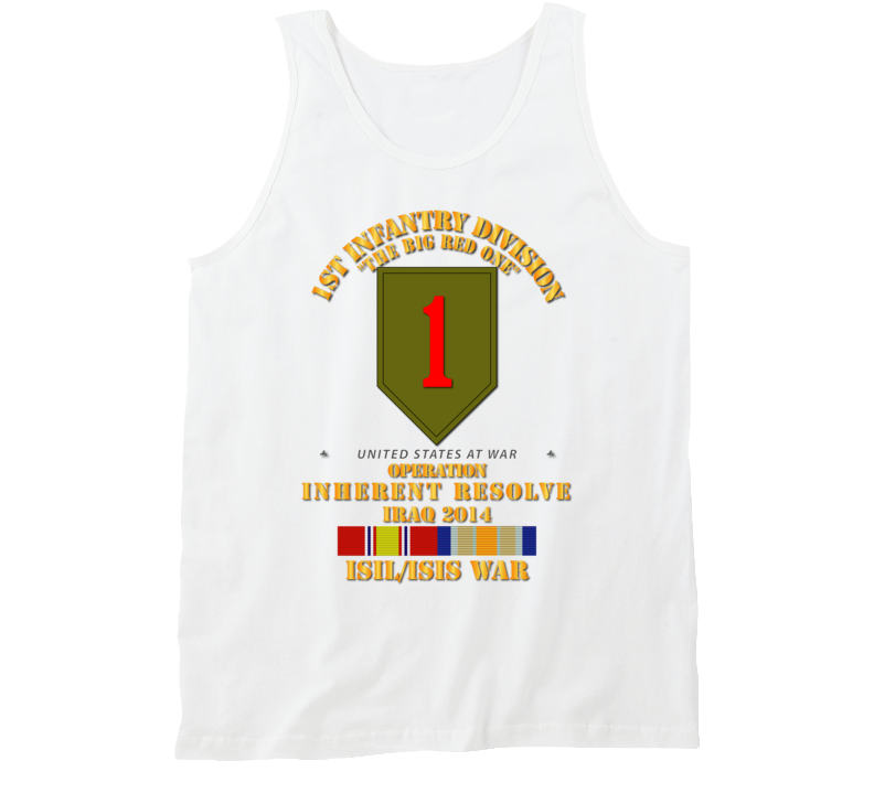 Army - 1st Infantry Division - War W Isis - Svc Oir Tanktop