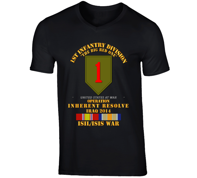 Army - 1st Infantry Division - War W Isis - Svc Oir V-neck