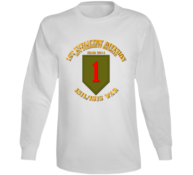 Army - 1st Infantry Div - War W Isis  Circle Long Sleeve