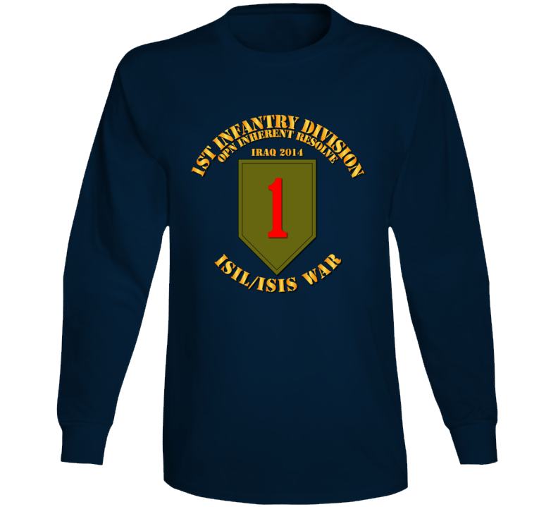 Army - 1st Infantry Div - War W Isis  Circle Long Sleeve