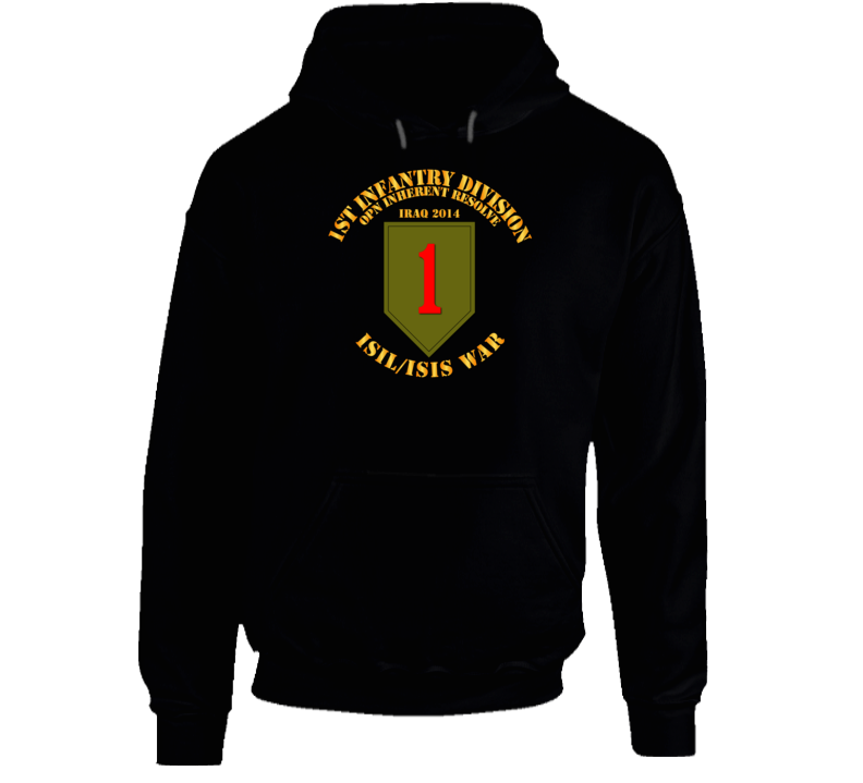 Army - 1st Infantry Div - War W Isis  Circle Hoodie