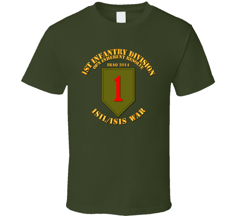Army - 1st Infantry Div - War W Isis Circle T Shirt