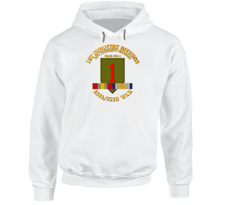 Army - 1st Infantry Div - War W Isis - Svc Oir Circle Hoodie
