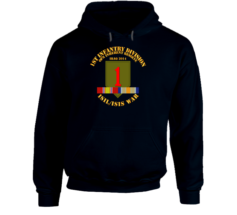 Army - 1st Infantry Div - War W Isis - Svc Oir Circle Hoodie