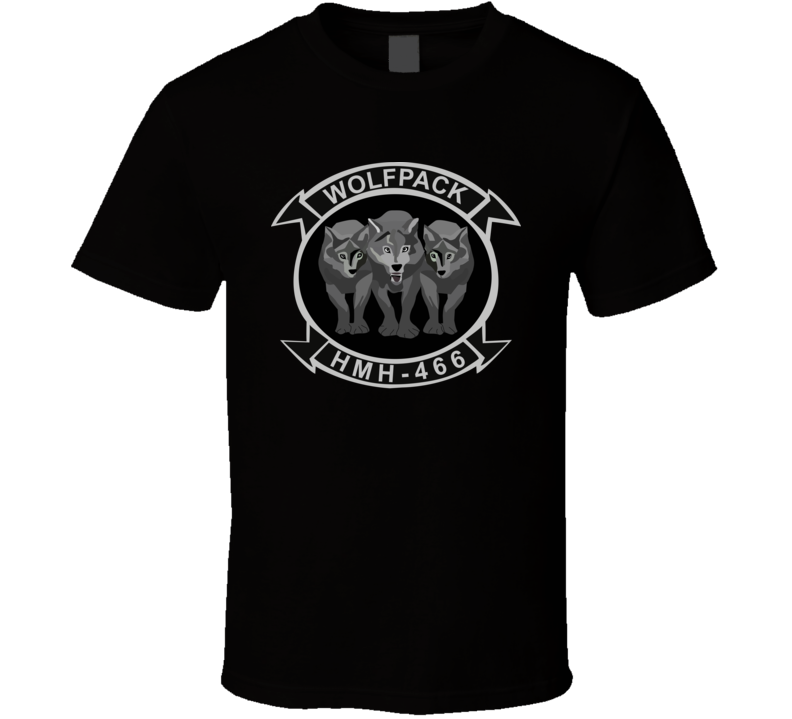 Usmc - Marine Heavy Helicopter Squadron 466 - 3 Wolves Wo Txt T Shirt