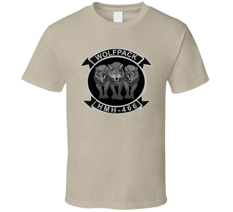 Usmc - Marine Heavy Helicopter Squadron 466 - 3 Wolves Wo Txt T Shirt