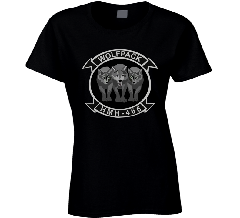 Usmc - Marine Heavy Helicopter Squadron 466 - 3 Wolves Wo Txt T Shirt