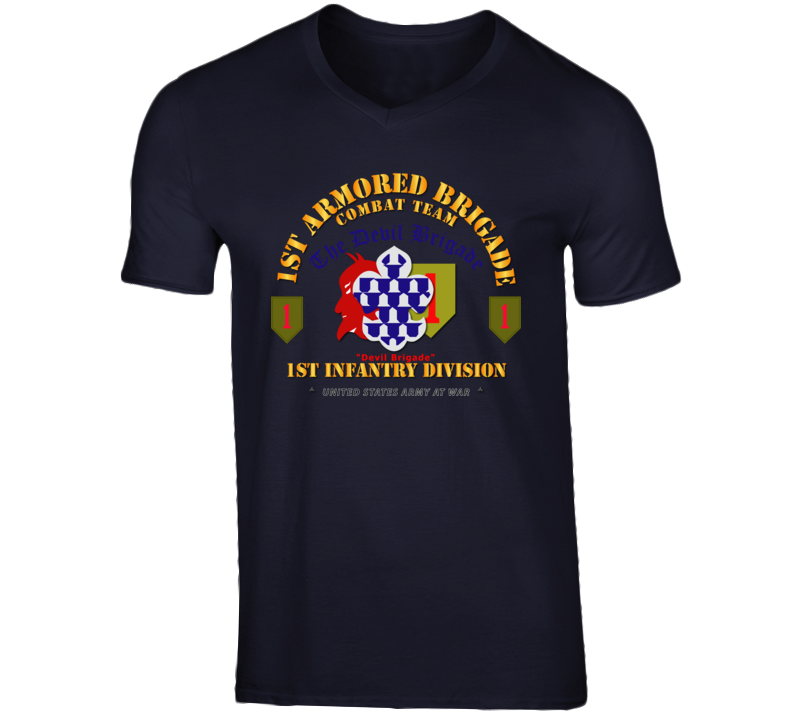 Army - 1st Armored Brigade Combat Team - 1st Inf Div - Devil Bde V-neck