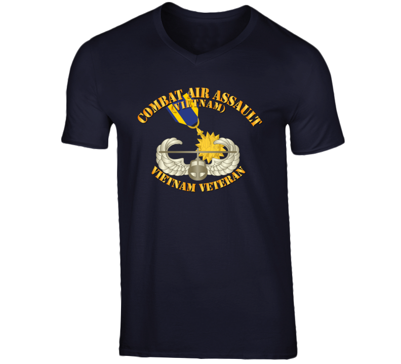 Army - Combat Air Assault - Vietnam W Air Medal V1 T Shirt