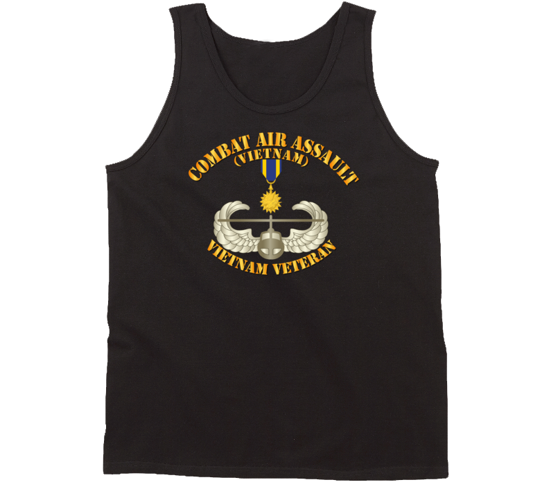 Army - Combat Air Assault - Vietnam W Air Medal Tanktop