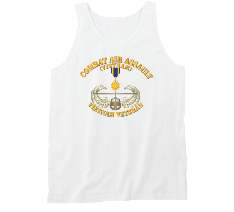 Army - Combat Air Assault - Vietnam W Air Medal Tanktop