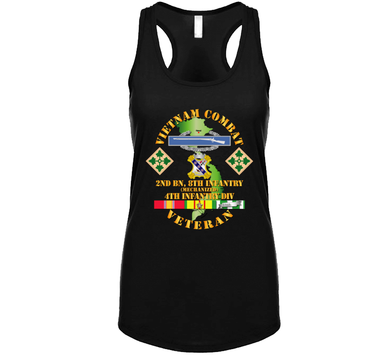 Army - Vietnam Combat Infantry Veteran W 2nd Bn 8th Inf (mech) - 4th Id Ssi T Shirt