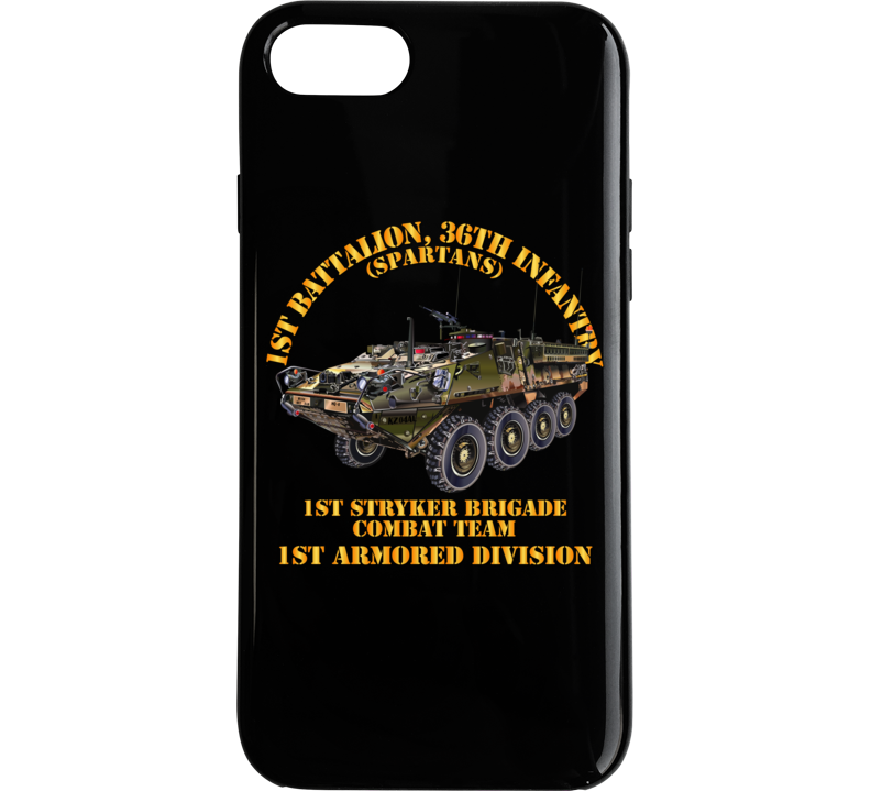 Army - 1st Bn 36th Infantry -  1st Stryker Bde Cbt Tm - No Dui - 1st Ar Div Phone Case