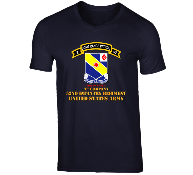Army -  E Co 52nd Infantry - Lrp - Ready Rifles V-neck