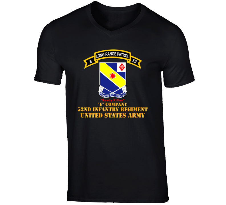 Army -  E Co 52nd Infantry - Lrp - Ready Rifles V-neck