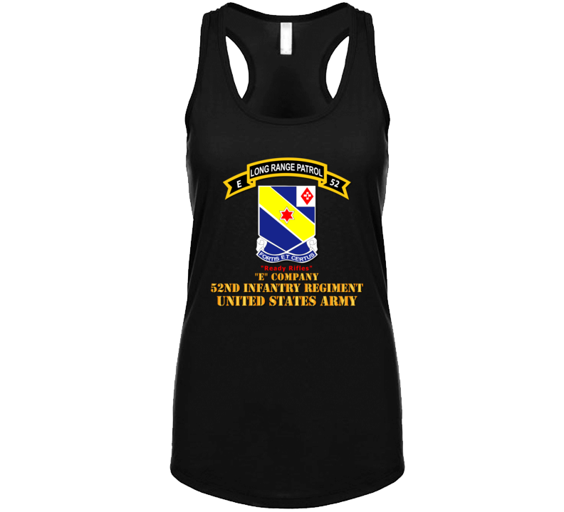Army -  E Co 52nd Infantry - Lrp - Ready Rifles Ladies Tanktop