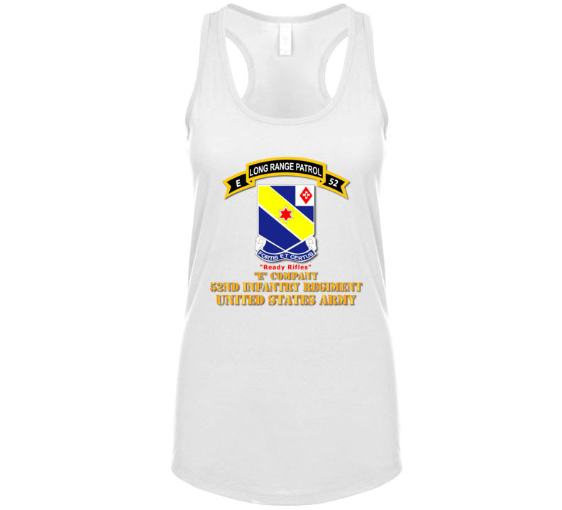 Army -  E Co 52nd Infantry - Lrp - Ready Rifles Ladies Tanktop